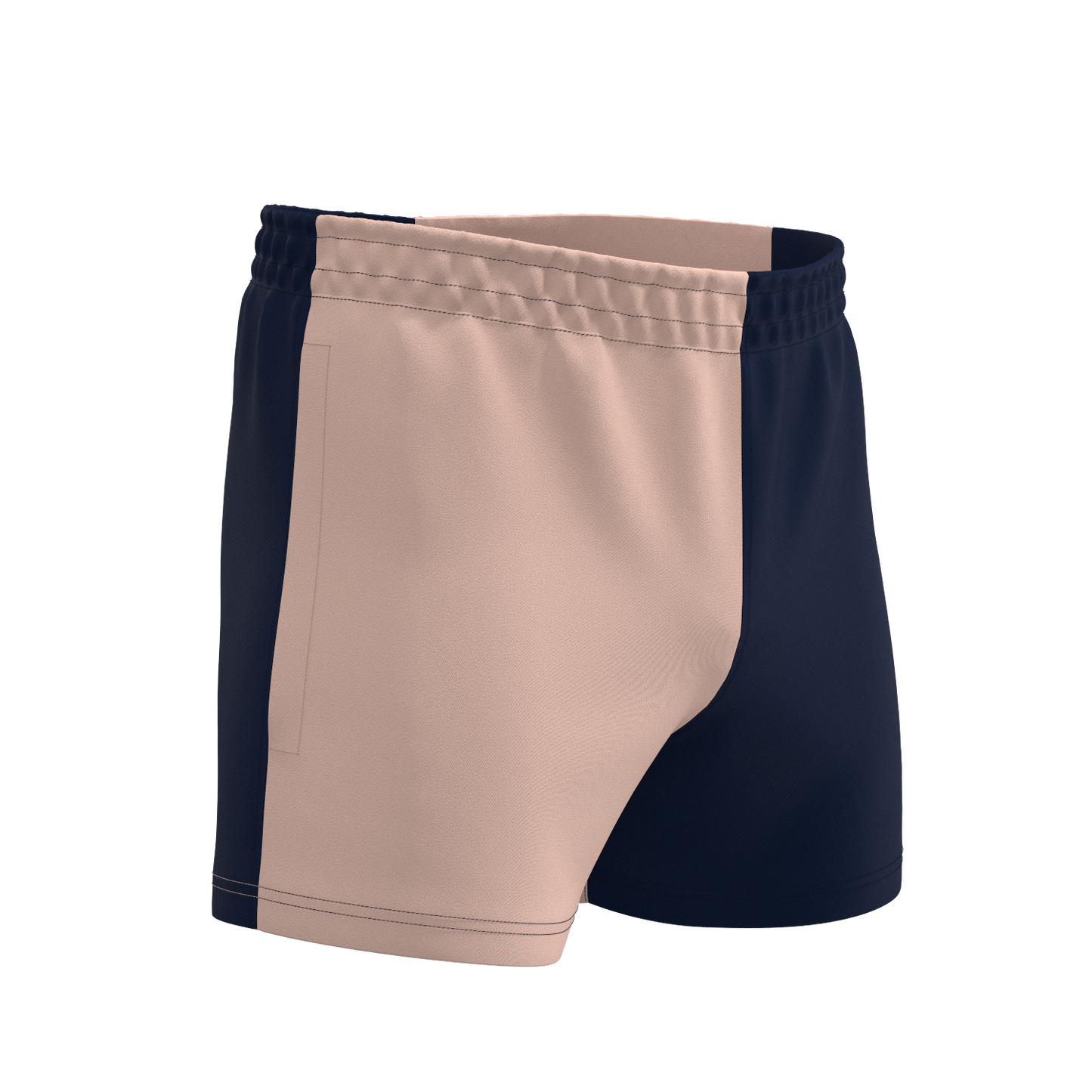 Quartered League RipStop Rugby Shorts - Baby Pink/Navy