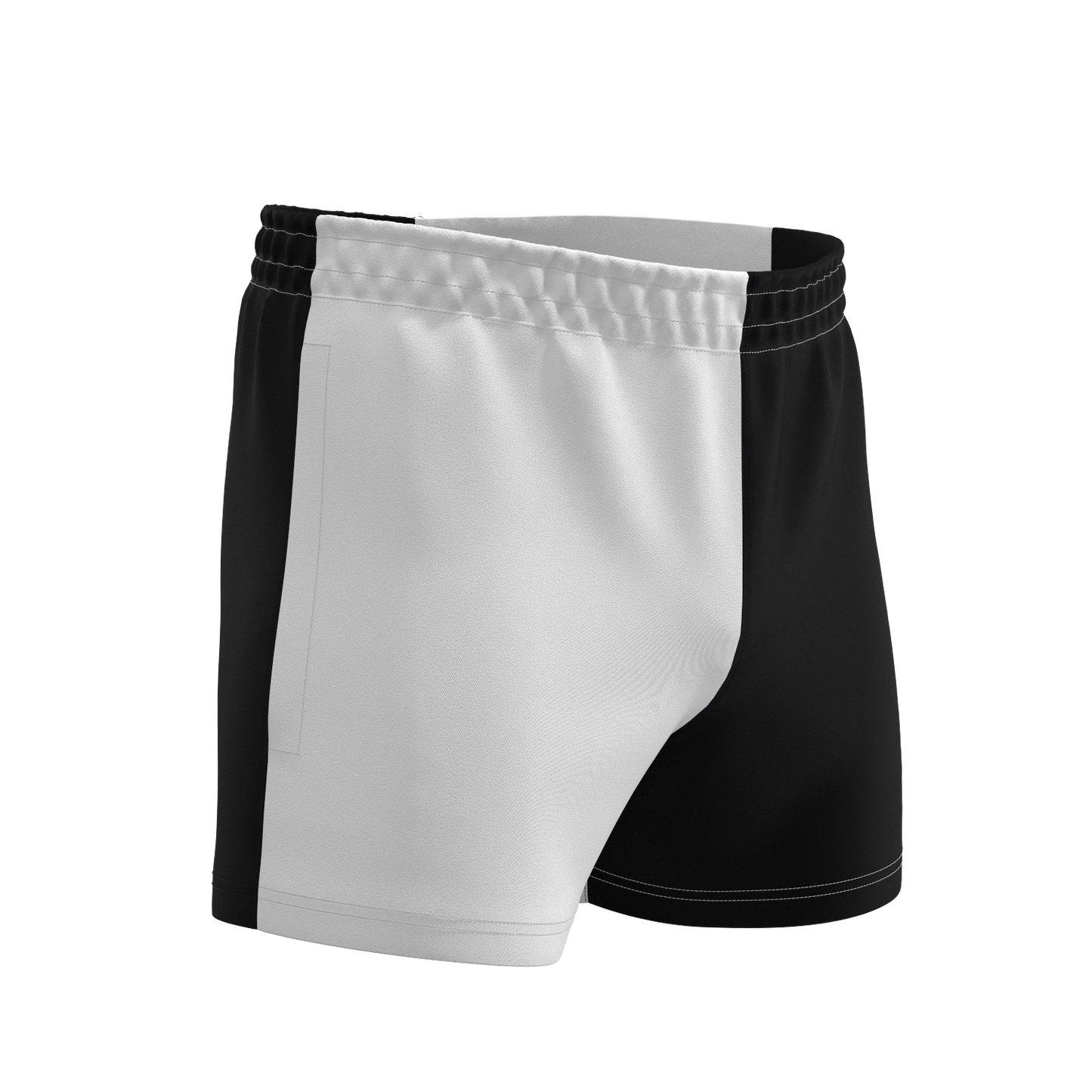 Quartered League RipStop Rugby Shorts - White/Black
