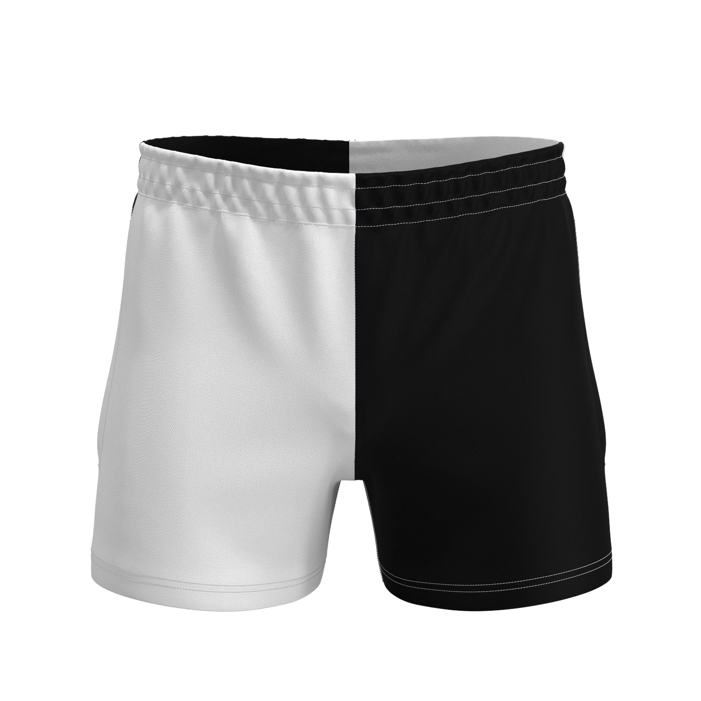 Quartered League RipStop Rugby Shorts - White/Black