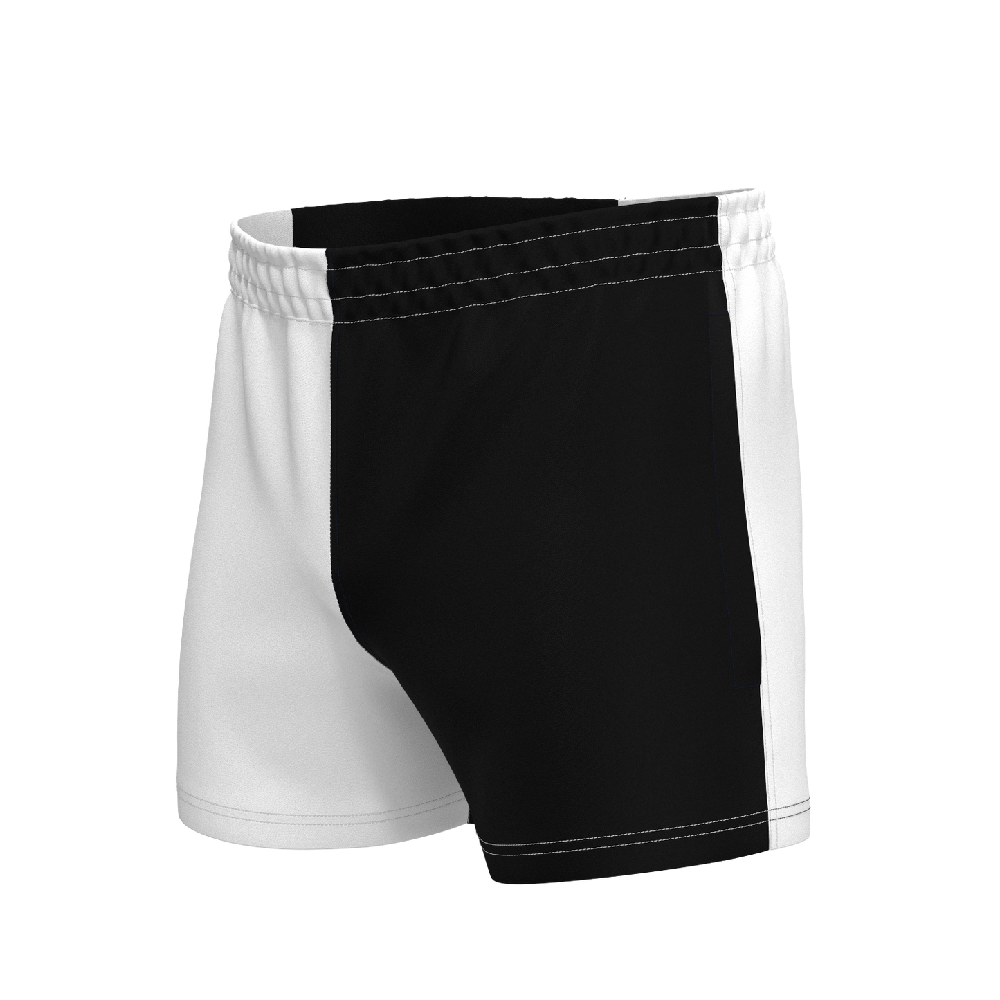 Quartered League RipStop Rugby Shorts - White/Black