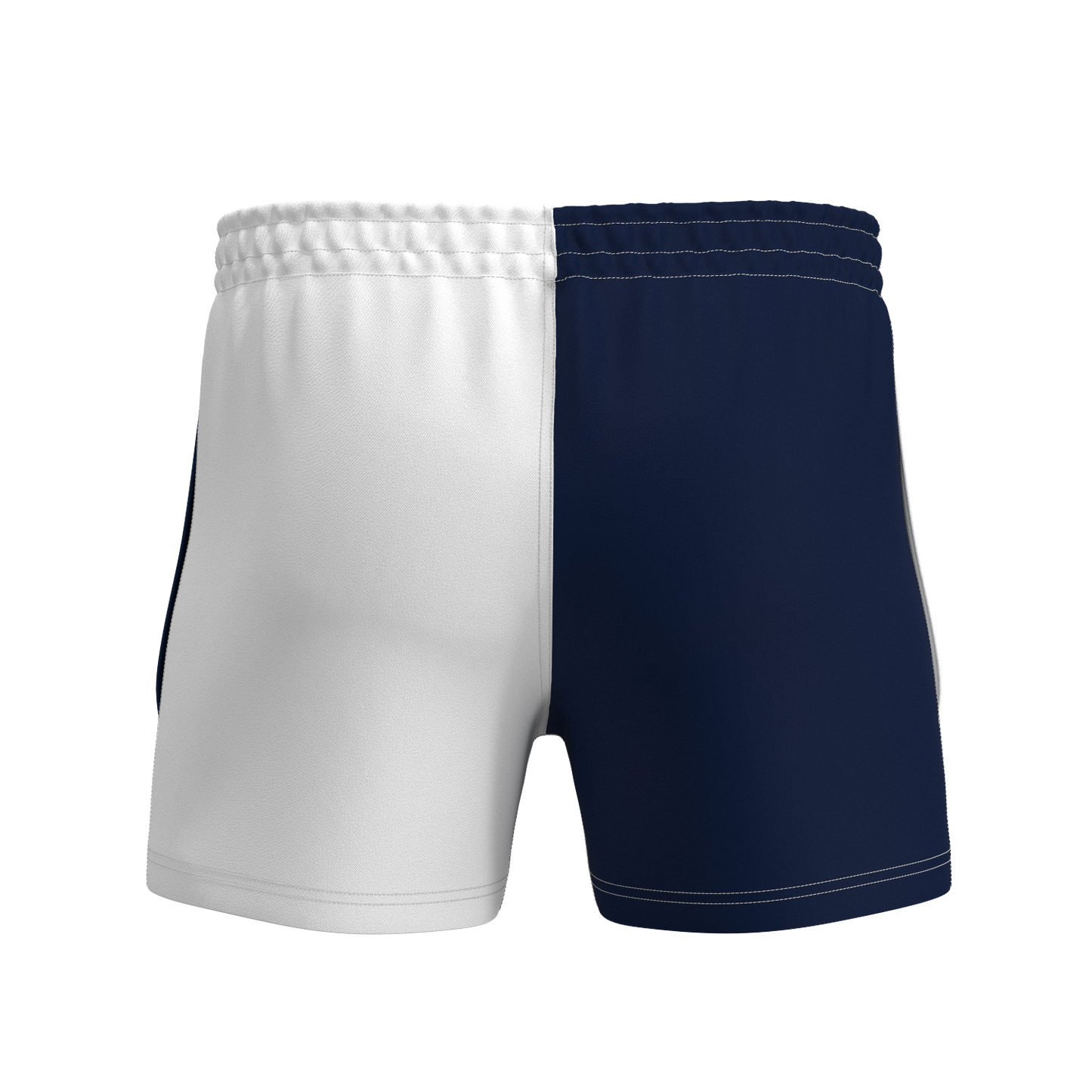 Quartered League RipStop Rugby Shorts - White/Navy