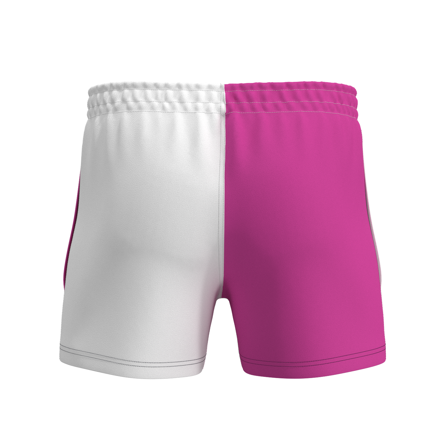 Quartered League RipStop Rugby Shorts - White/Pink