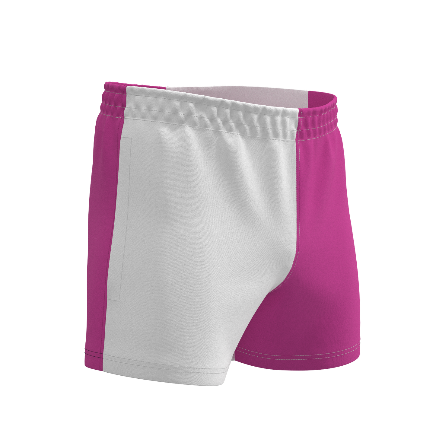 Quartered League RipStop Rugby Shorts - White/Pink