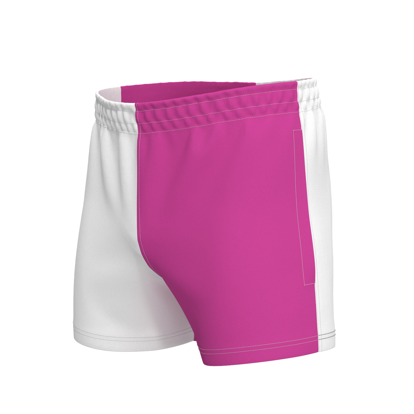 Quartered League RipStop Rugby Shorts - White/Pink