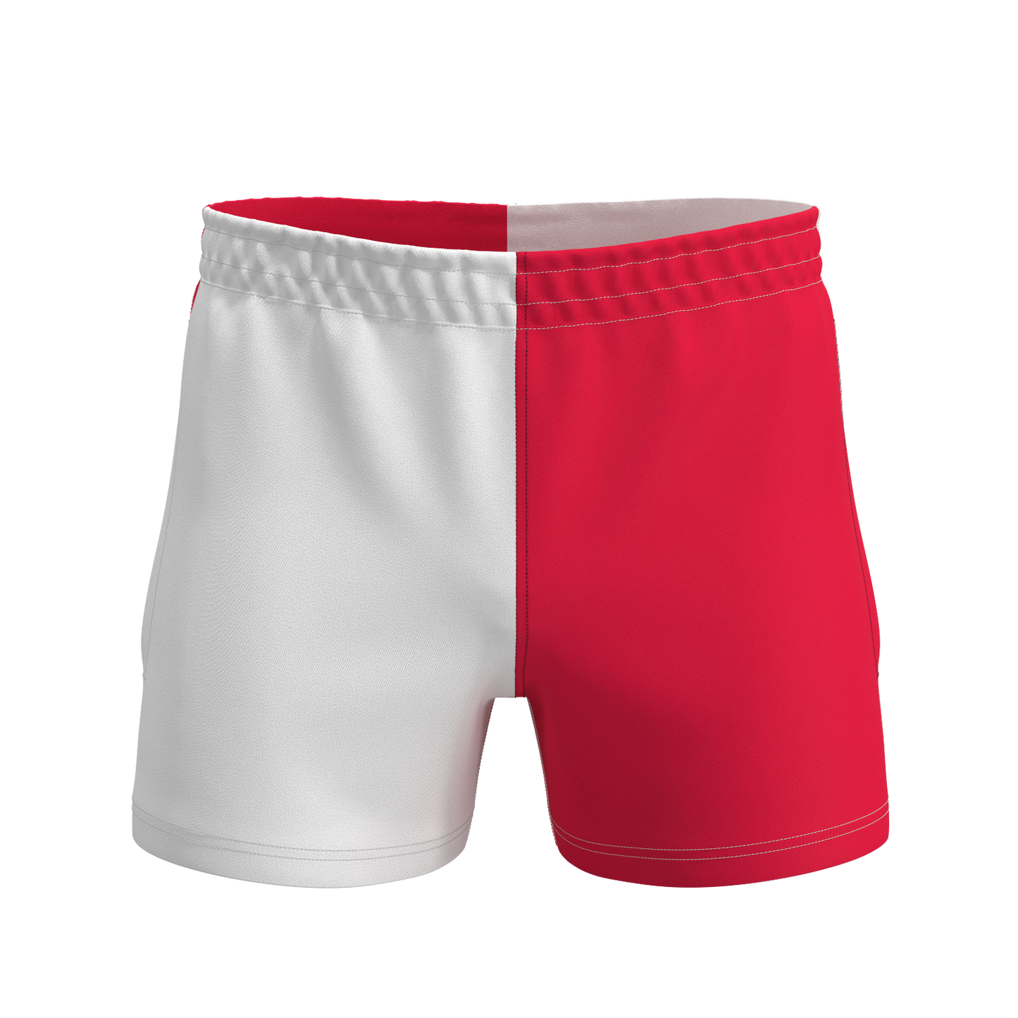 Quartered League RipStop Rugby Shorts - White/Red