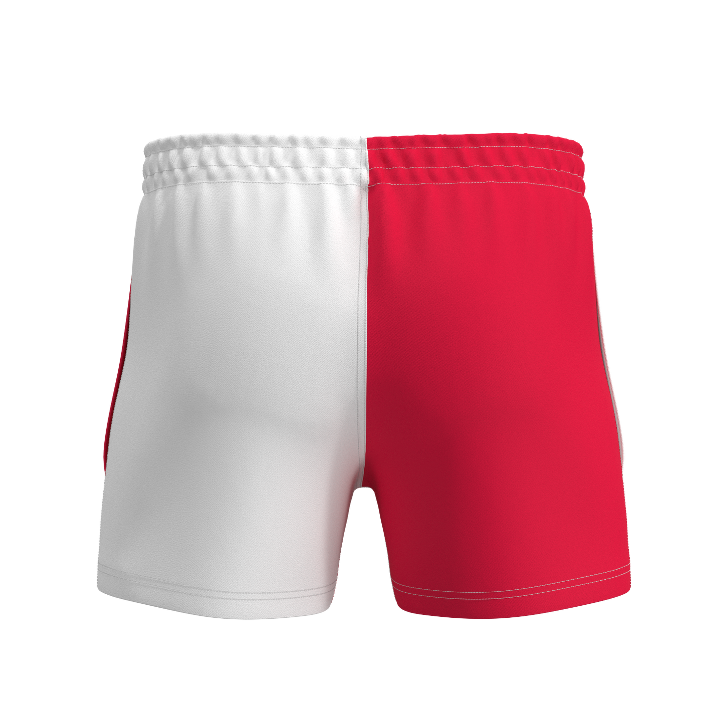 Quartered League RipStop Rugby Shorts - White/Red