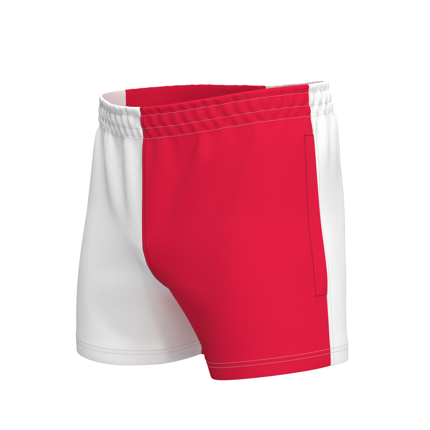 Quartered League RipStop Rugby Shorts - White/Red