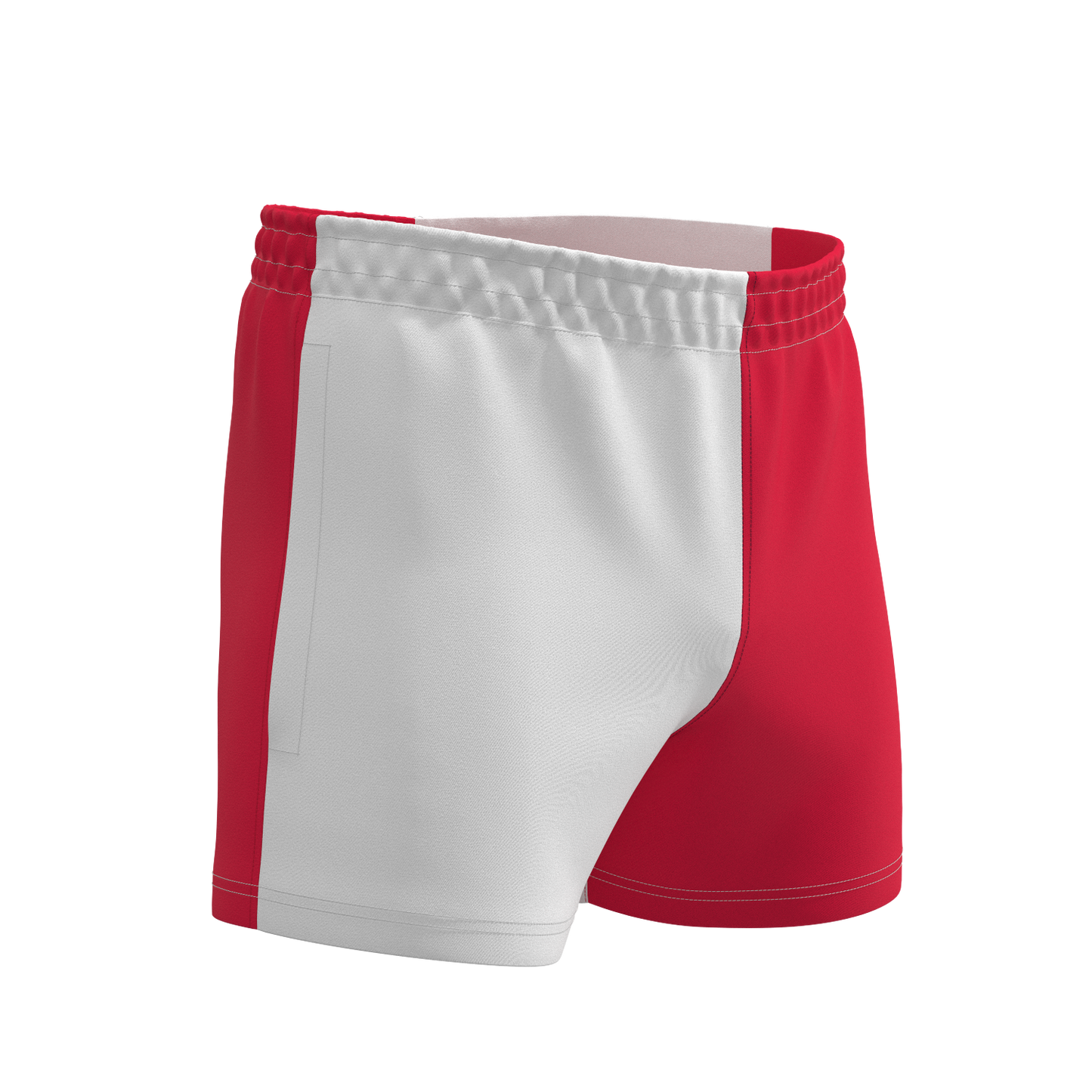 Quartered League RipStop Rugby Shorts - White/Red