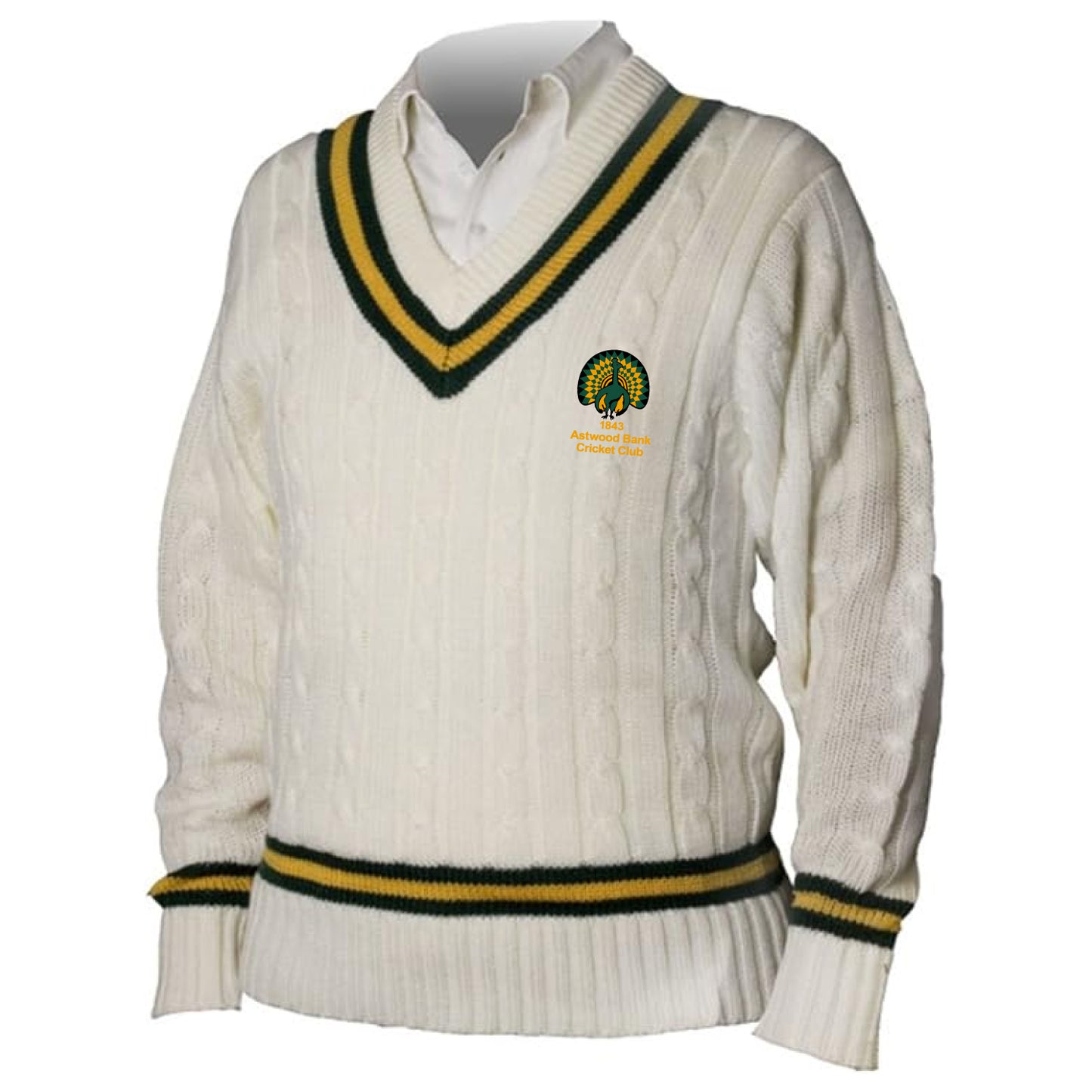 Astwood Bank Cricket Club Cable Knit Cricket Sweater