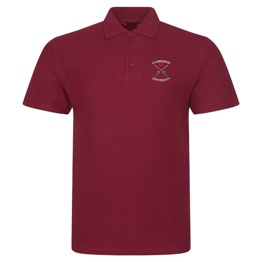Cambridge University Rifle Association Burgundy Polo Shirt