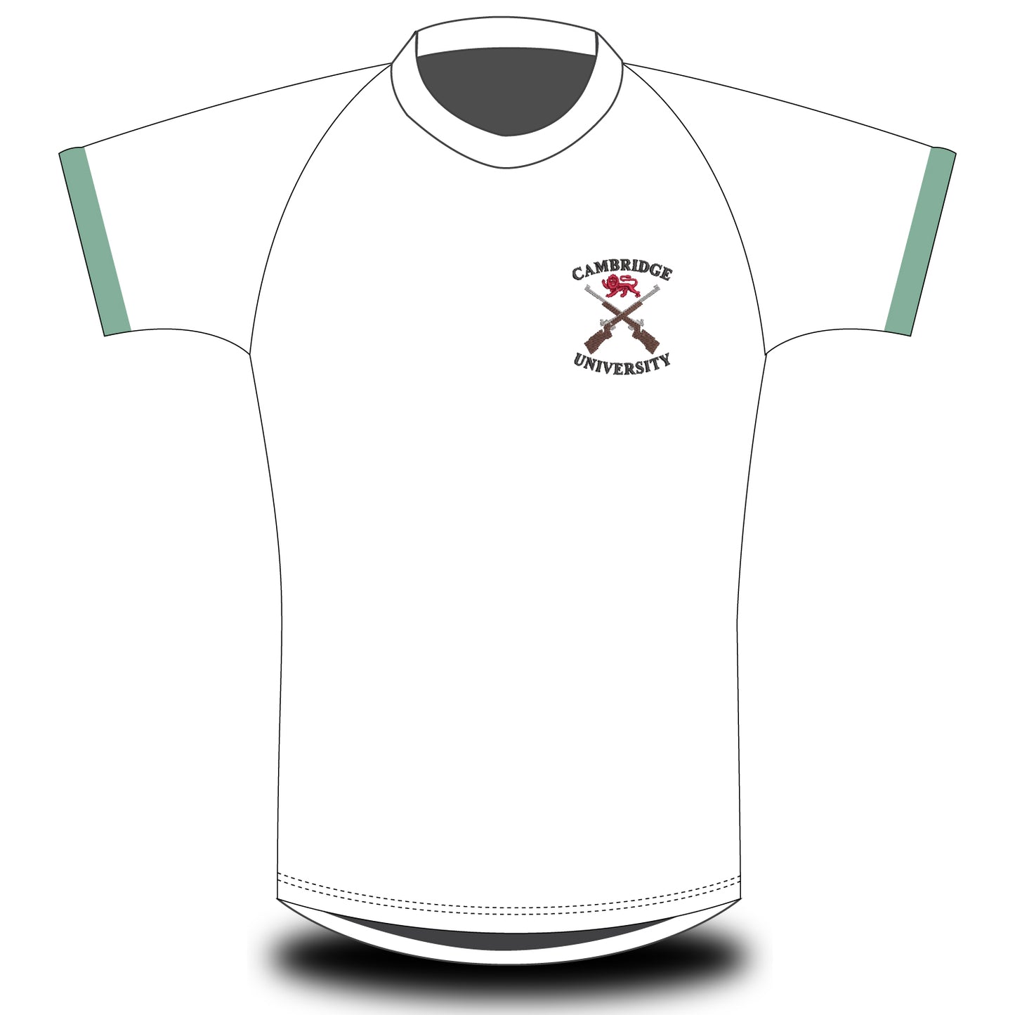 Cambridge University Rifle Association Tipped Sleeve T-shirt