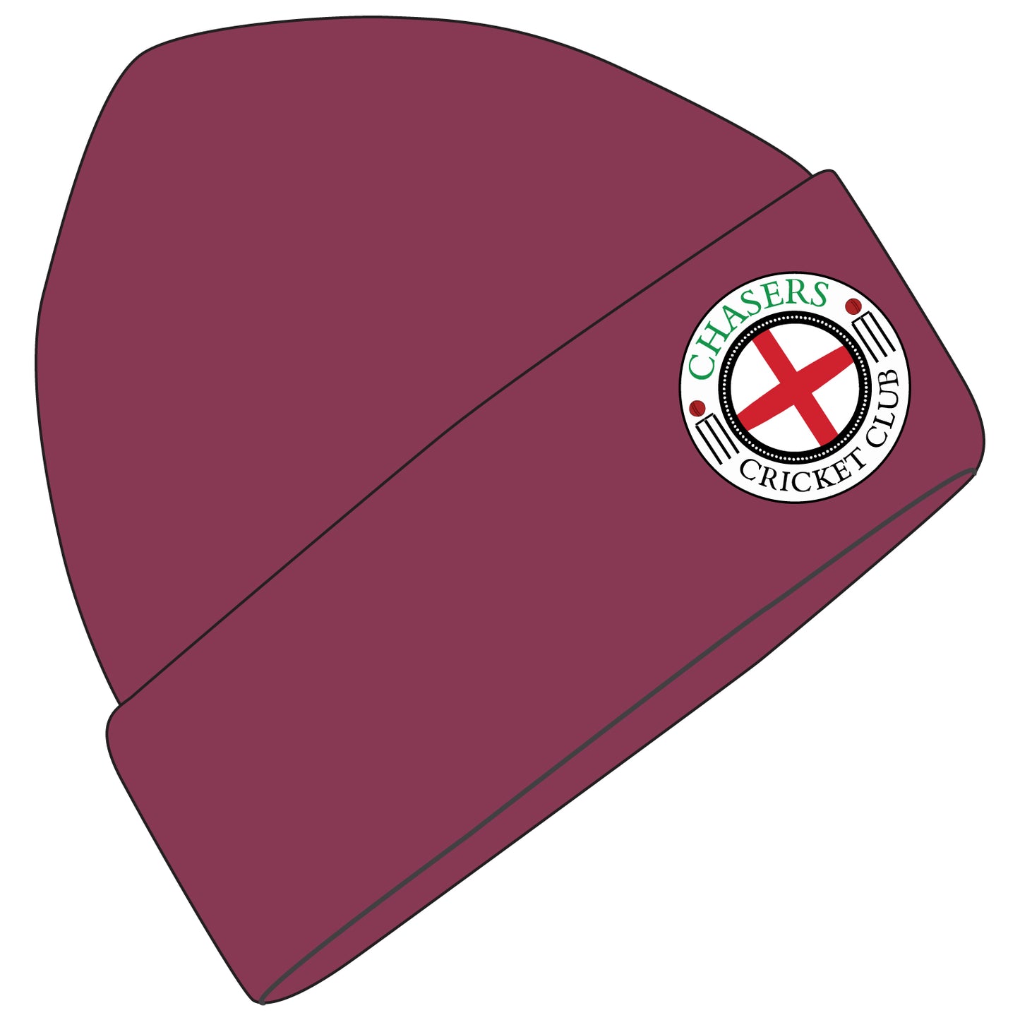 Chasers Cricket Club Burgundy Beanie Hat
