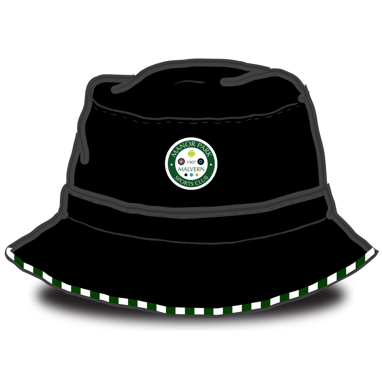 Manor Park Sports Club Stripped Trim Bucket Hat