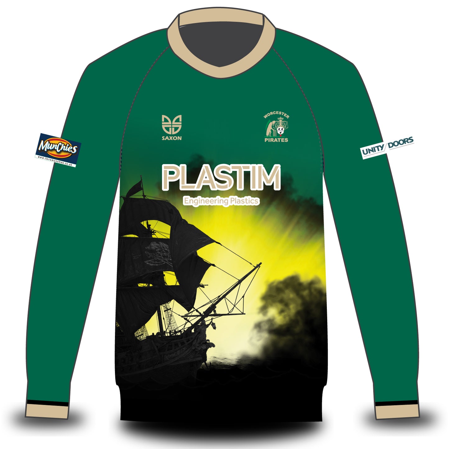 Worcester Cricket Club White Ball Shirt Long Sleeve