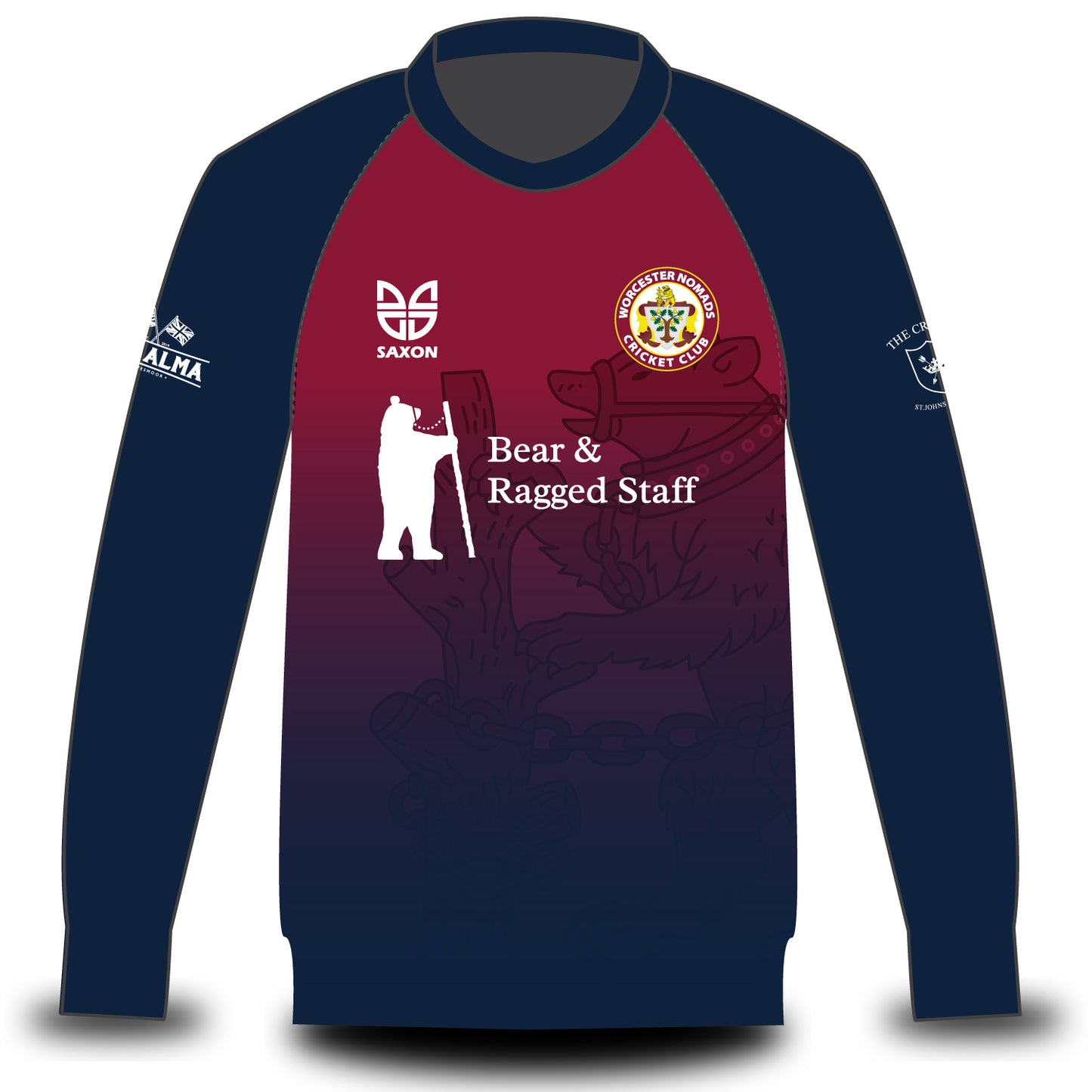Worcester Nomads Cricket Club Coloured Match Shirt Long Sleeve