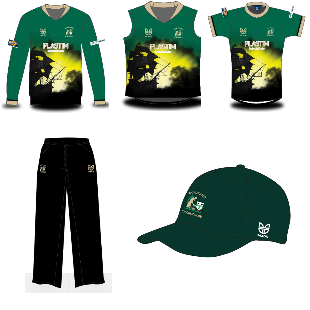 Worcester Cricket Club Full White Ball Kit Bundle