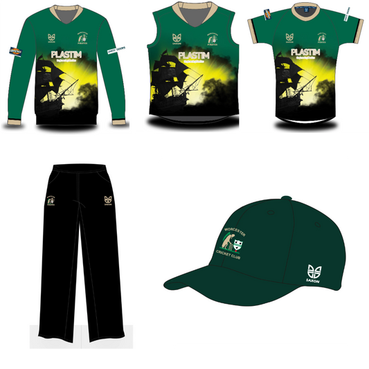 Worcester Cricket Club Full White Ball Kit Bundle