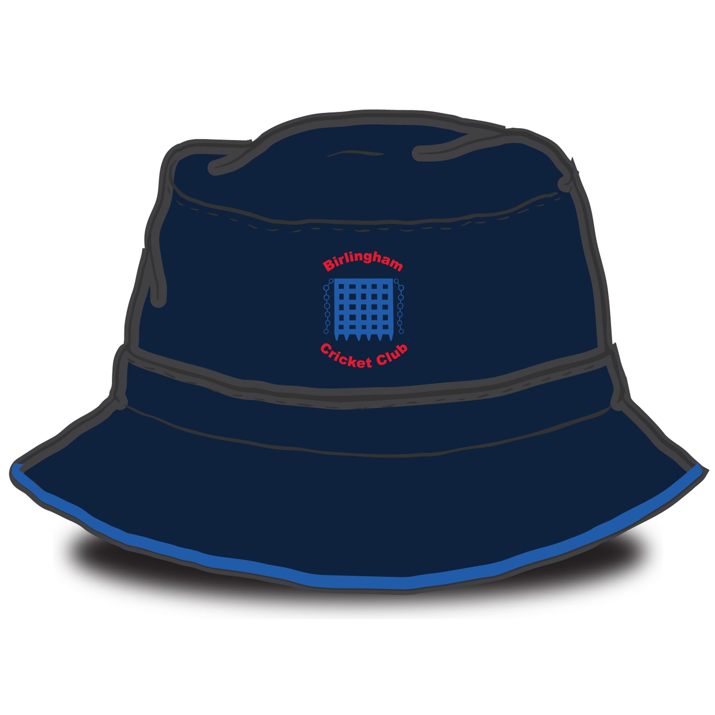 Birlingham Cricket Club Royal Trim Bucket Hat