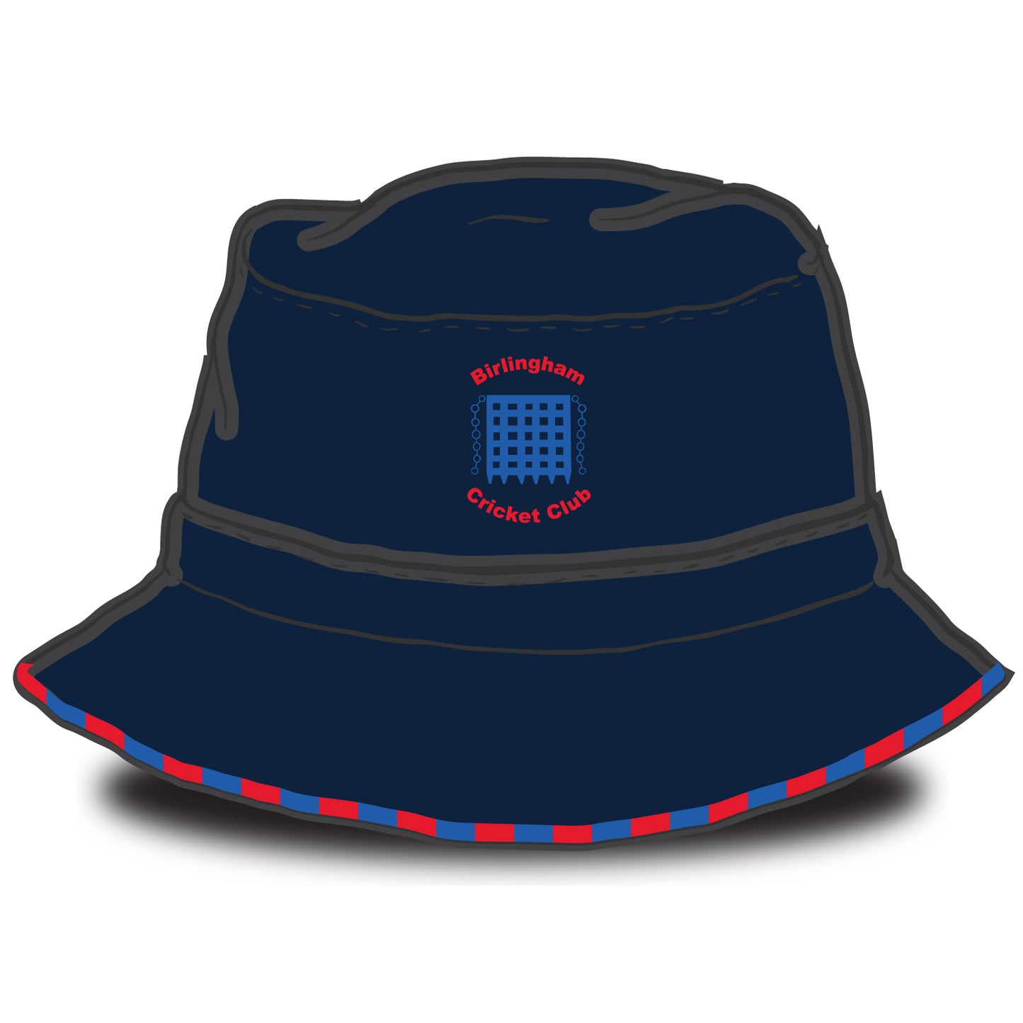 Birlingham Cricket Club Stripped Trim Bucket Hat