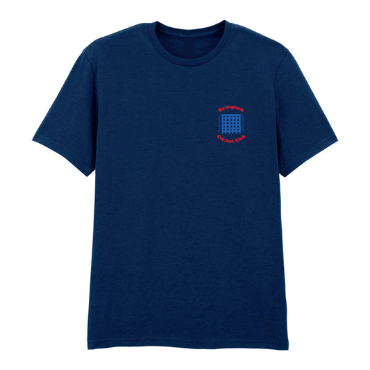 Birlingham Cricket Club Navy Cotton T-shirt