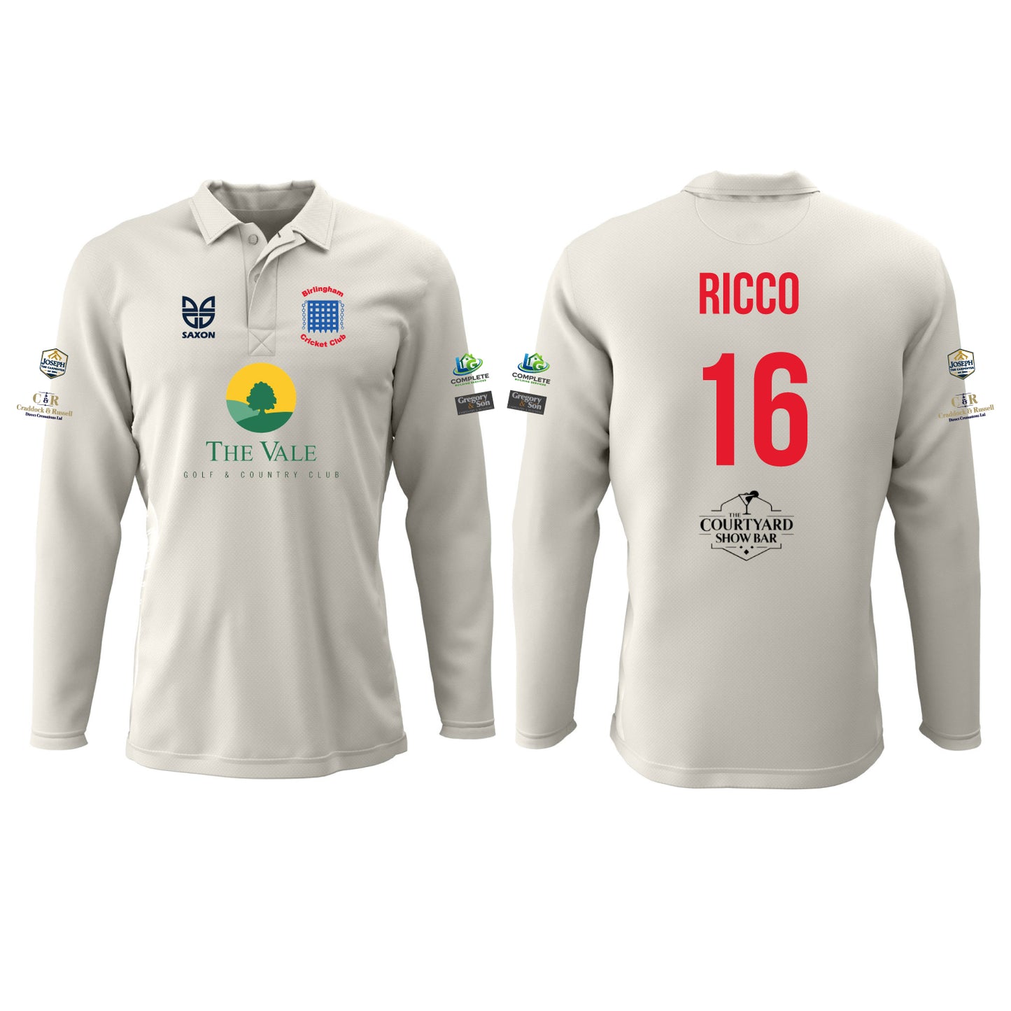 Birlingham Cricket Club Long Sleeve Cricket Shirt