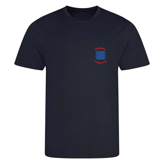 Birlingham Cricket Club Navy Performance T-shirt