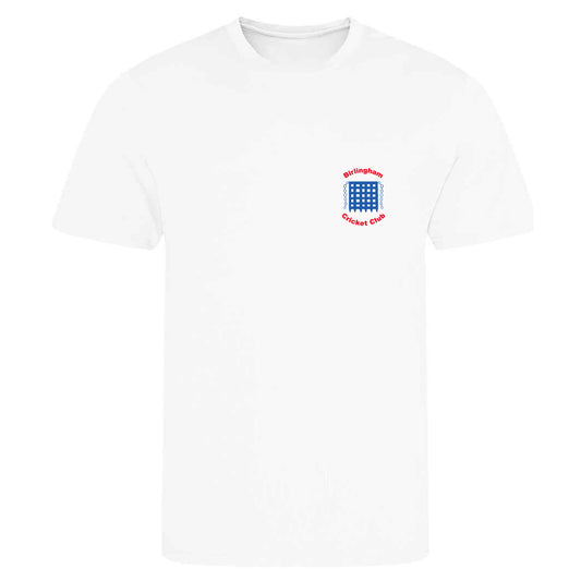 Birlingham Cricket Club White Performance T-shirt