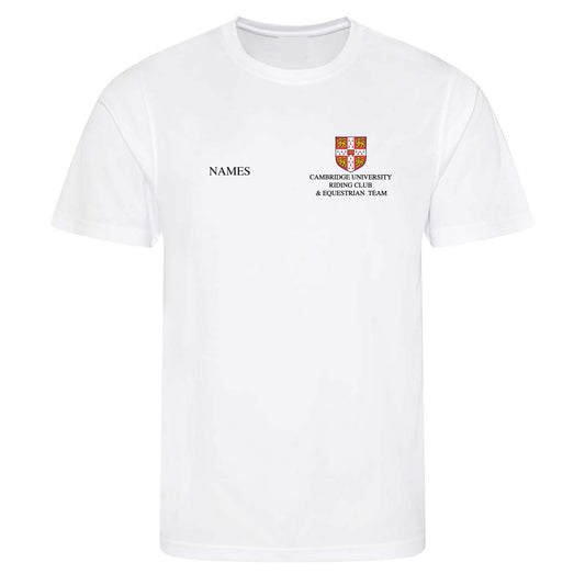 Cambridge University Equestrian Club Performance T-shirt White