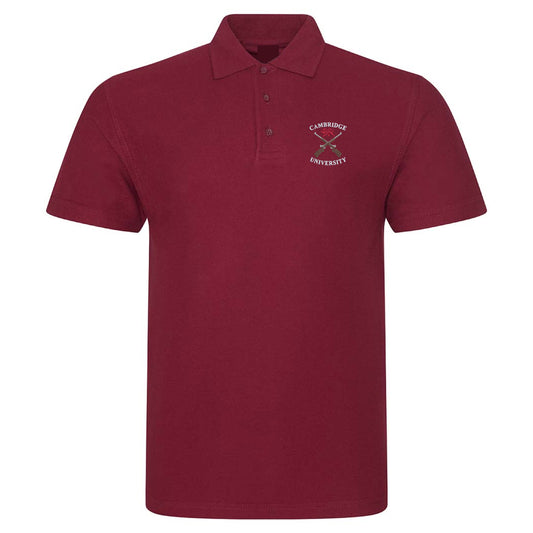 Cambridge University Rifle Association Burgundy Polo Shirt