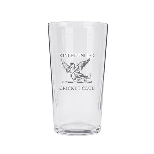 Kinlet United Cricket Club Crest Pint Glass