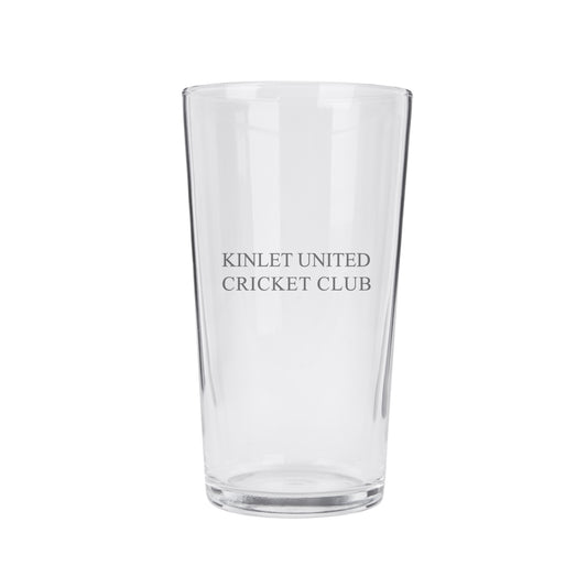 Kinlet United Cricket Club Text Pint Glass