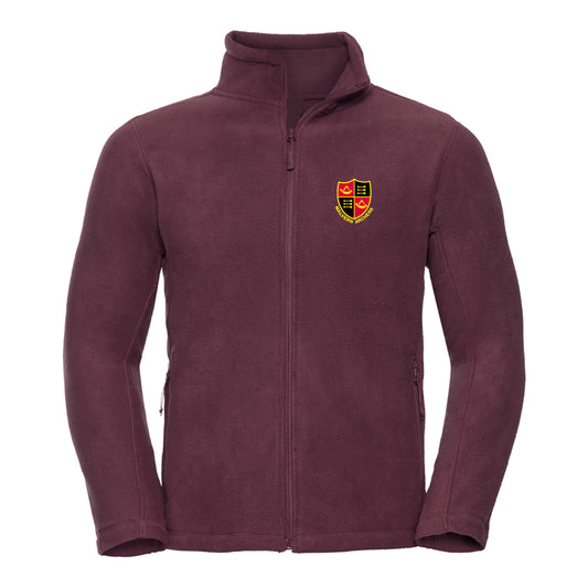 Malvern Archers Burgundy Full Zip Fleece