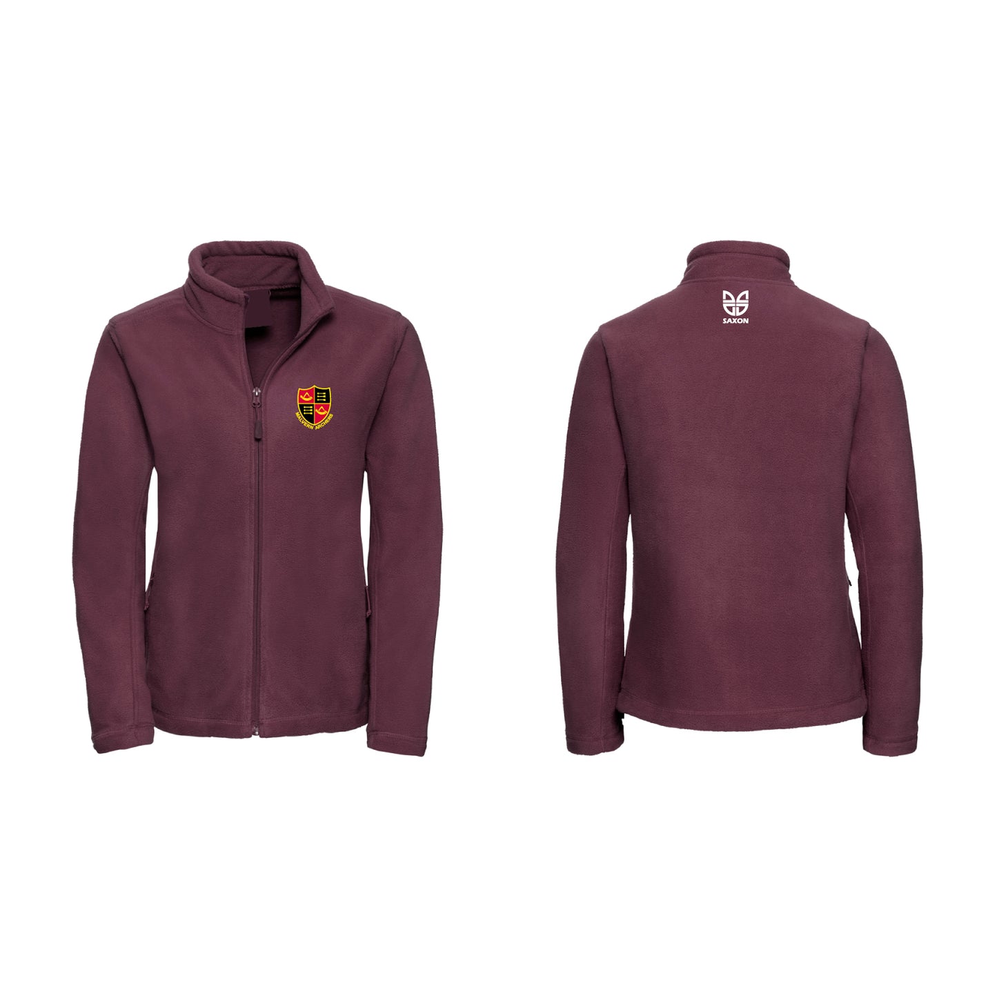 Malvern Archers Burgundy Full Zip Fleece