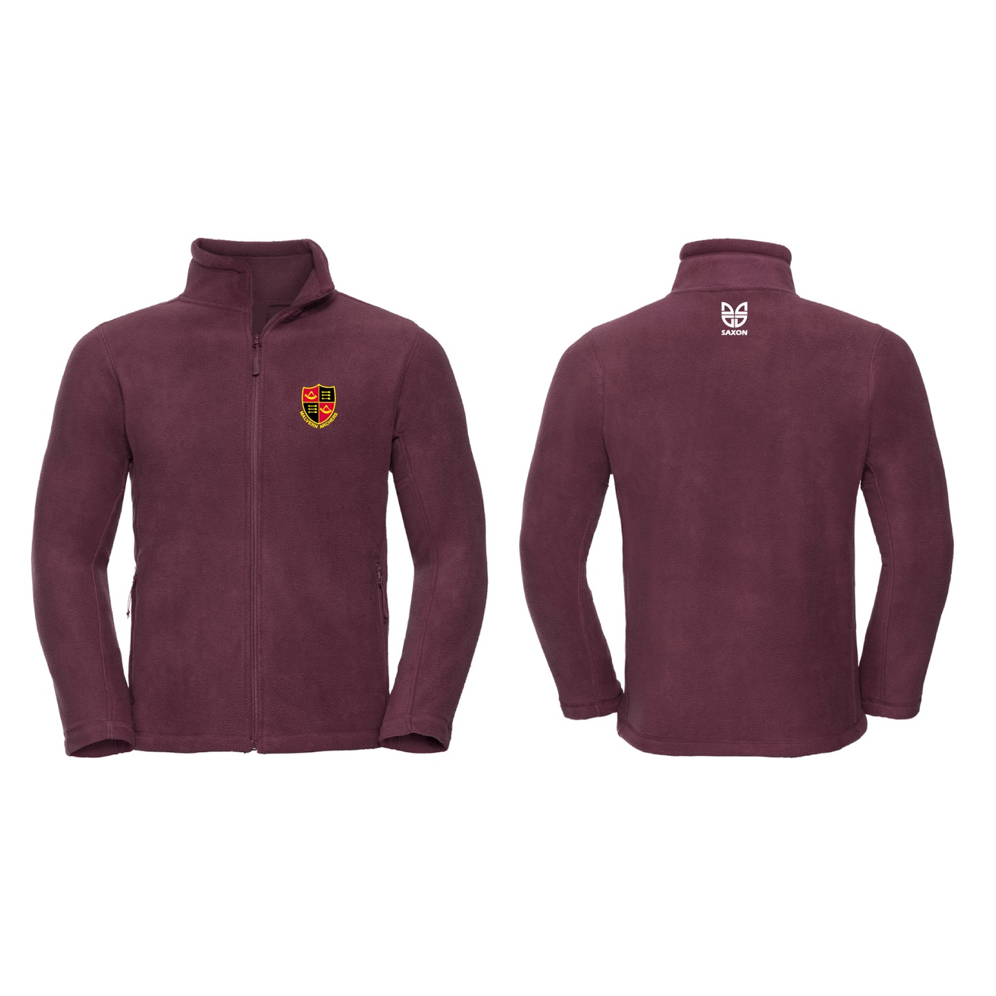 Malvern Archers Burgundy Full Zip Fleece