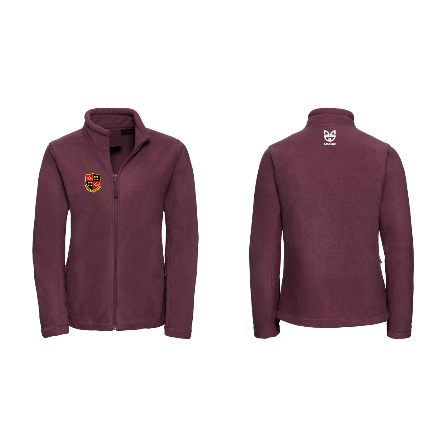 Malvern Archers Burgundy Full Zip Fleece