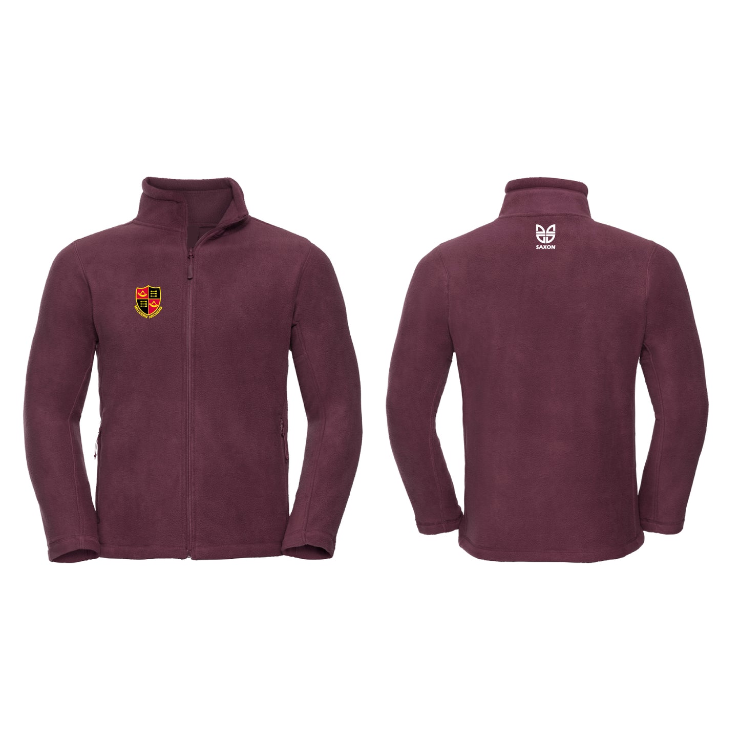 Malvern Archers Burgundy Full Zip Fleece