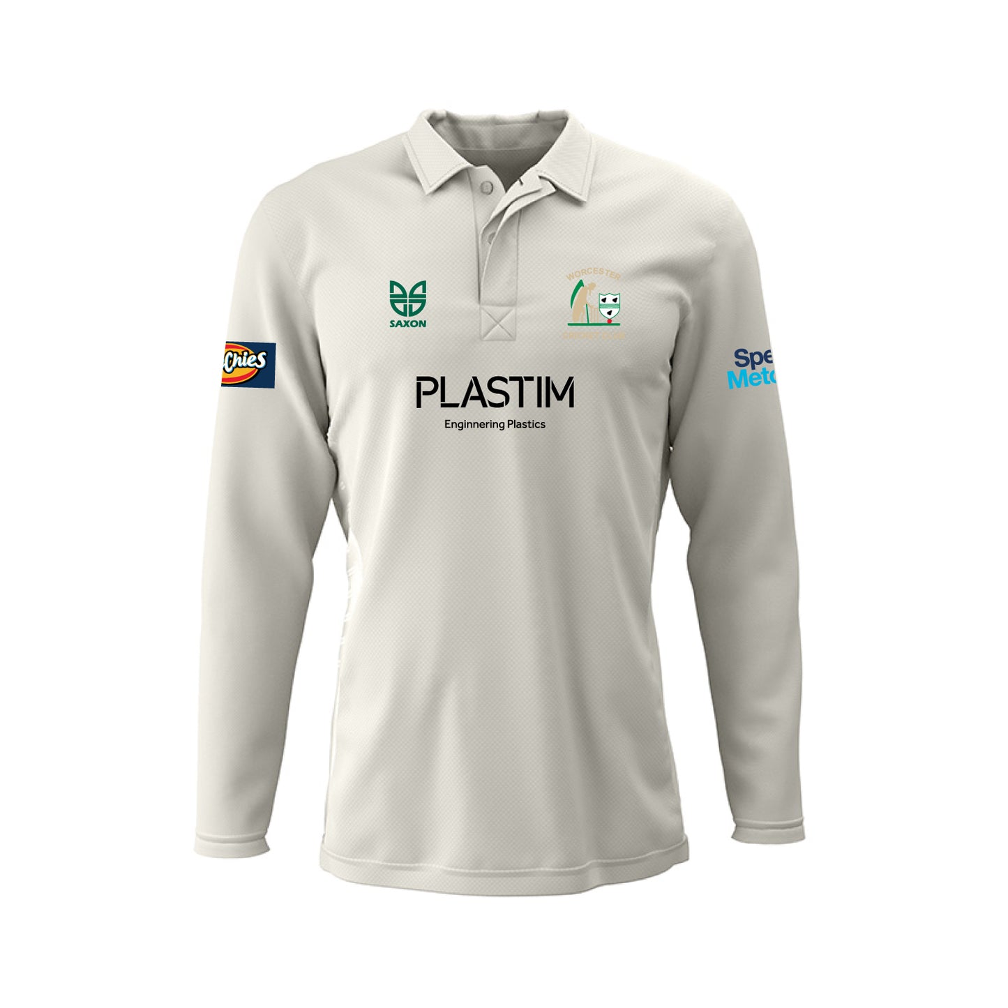 Worcester Cricket Club Red Ball Long Sleeve Cricket Shirt Saxon Clothing UK