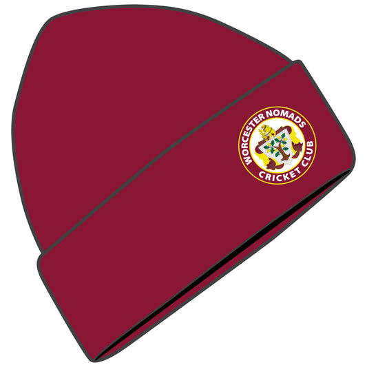 Worcester Nomads Cricket Club Beanie Hat Maroon