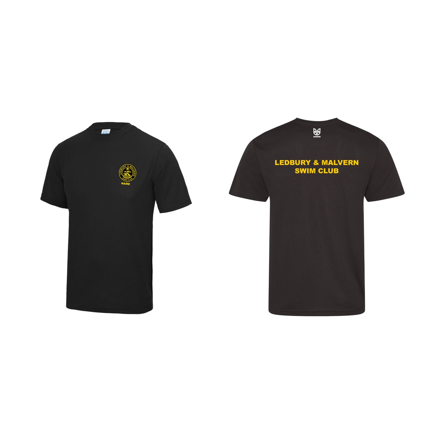 Ledbury & Malvern Swimming Club Performance T-shirt Black
