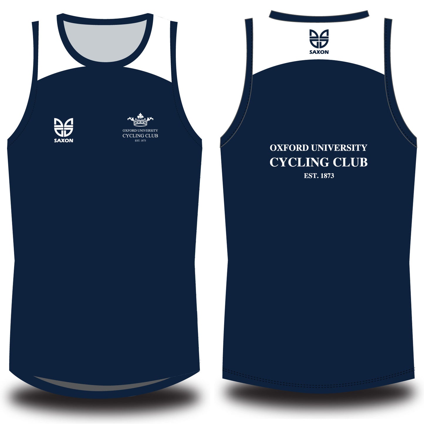 Oxford University Cycling Club Navy & White Vest