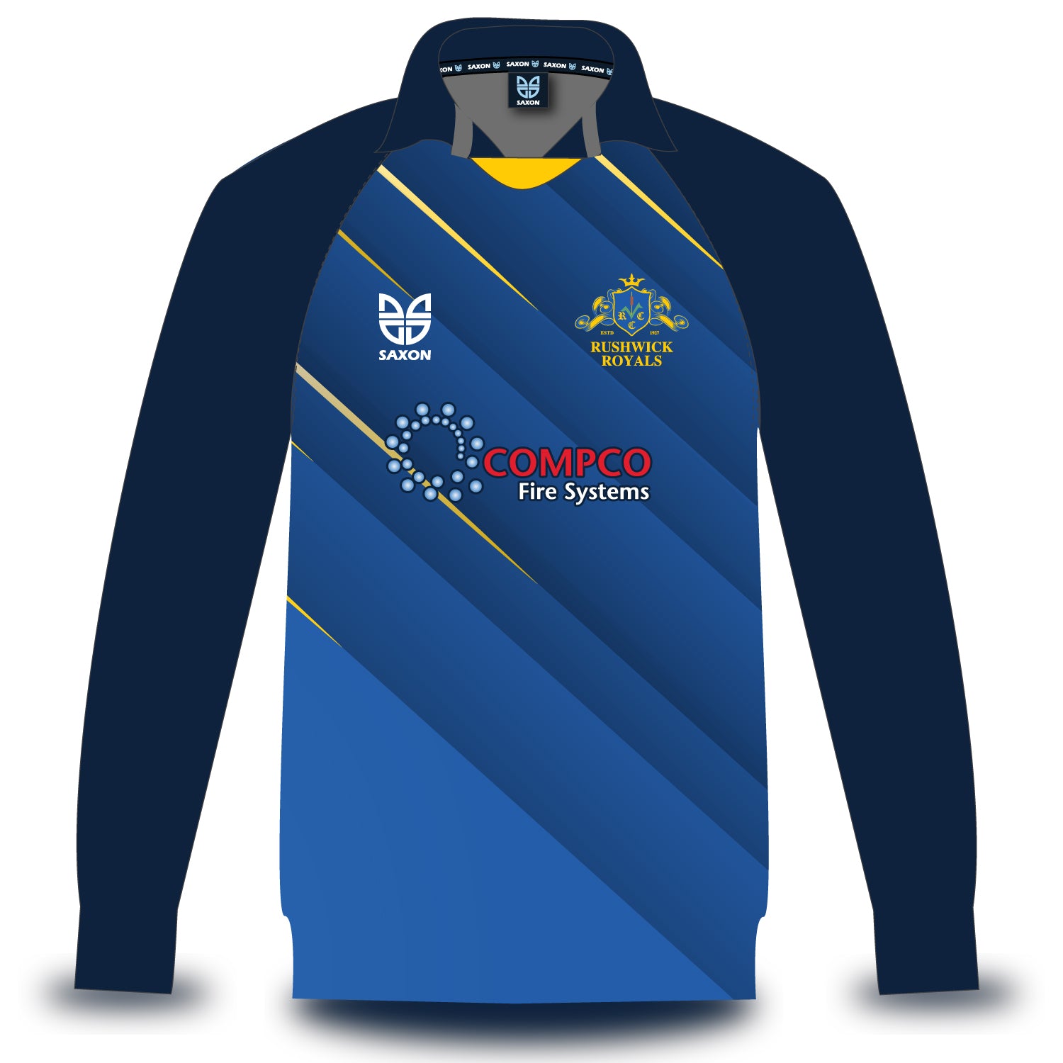 rushwick royals match shirt long sleeve front
