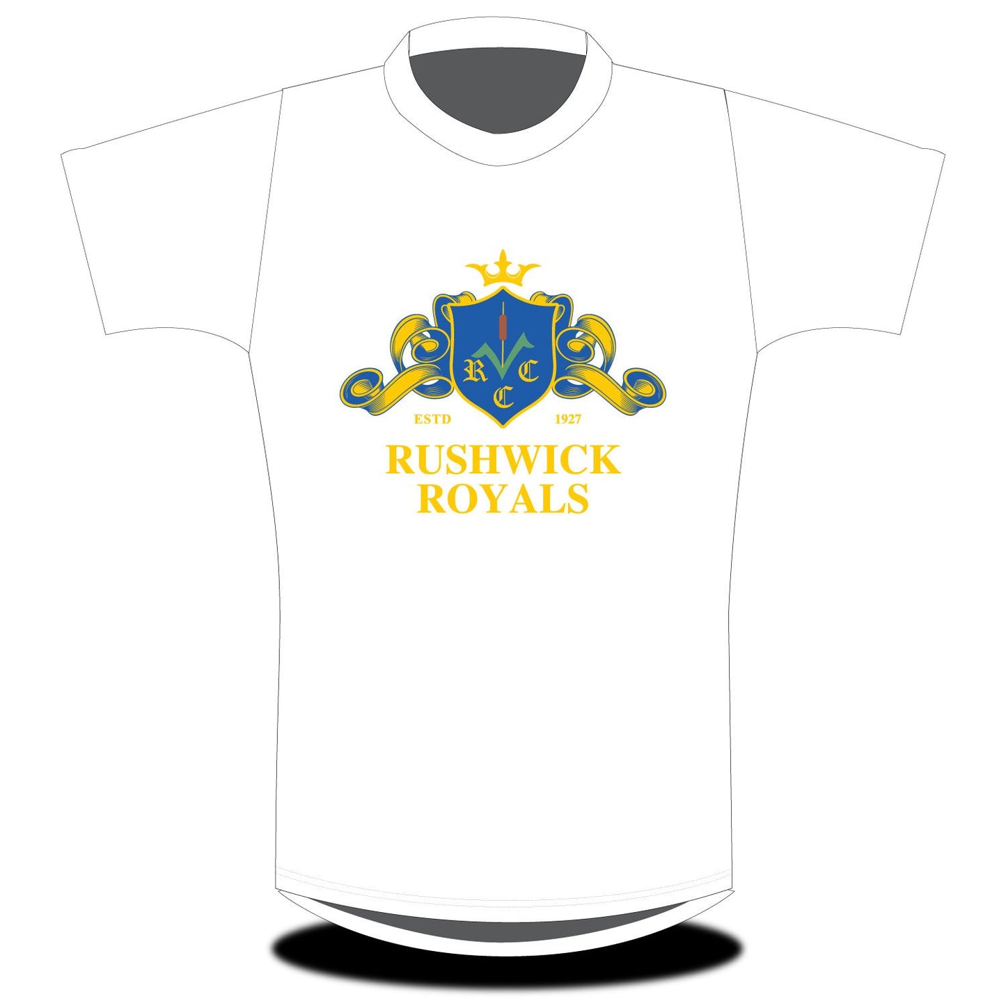 rushwick royals tshirt white front