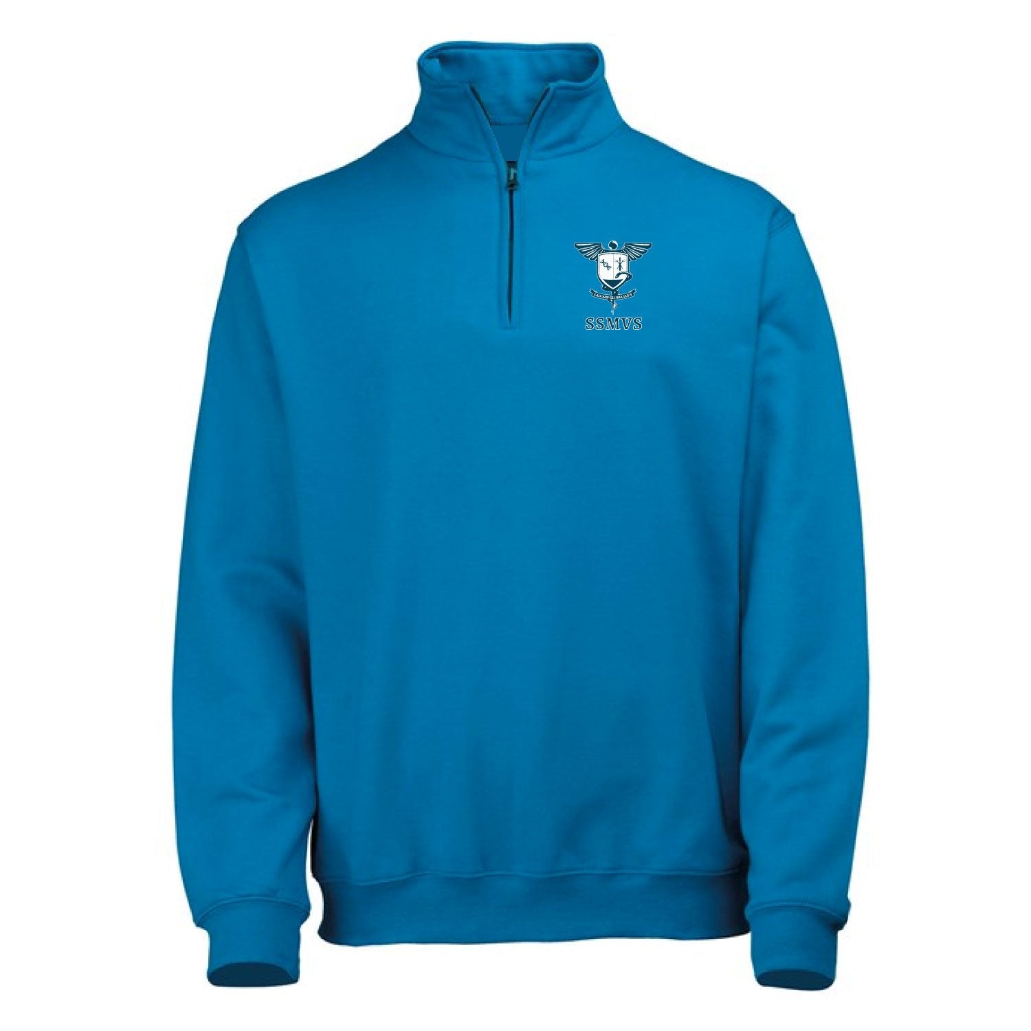 sidney sussex medical and veterinary society quater zip sweatshirt sapphire